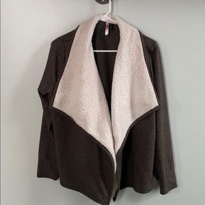 Brown Sherpa Cardigan